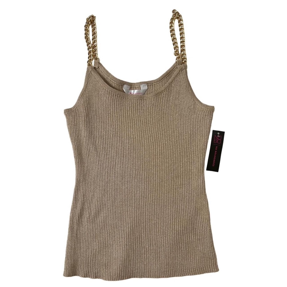 GOLD KNIT CHAIN TANK